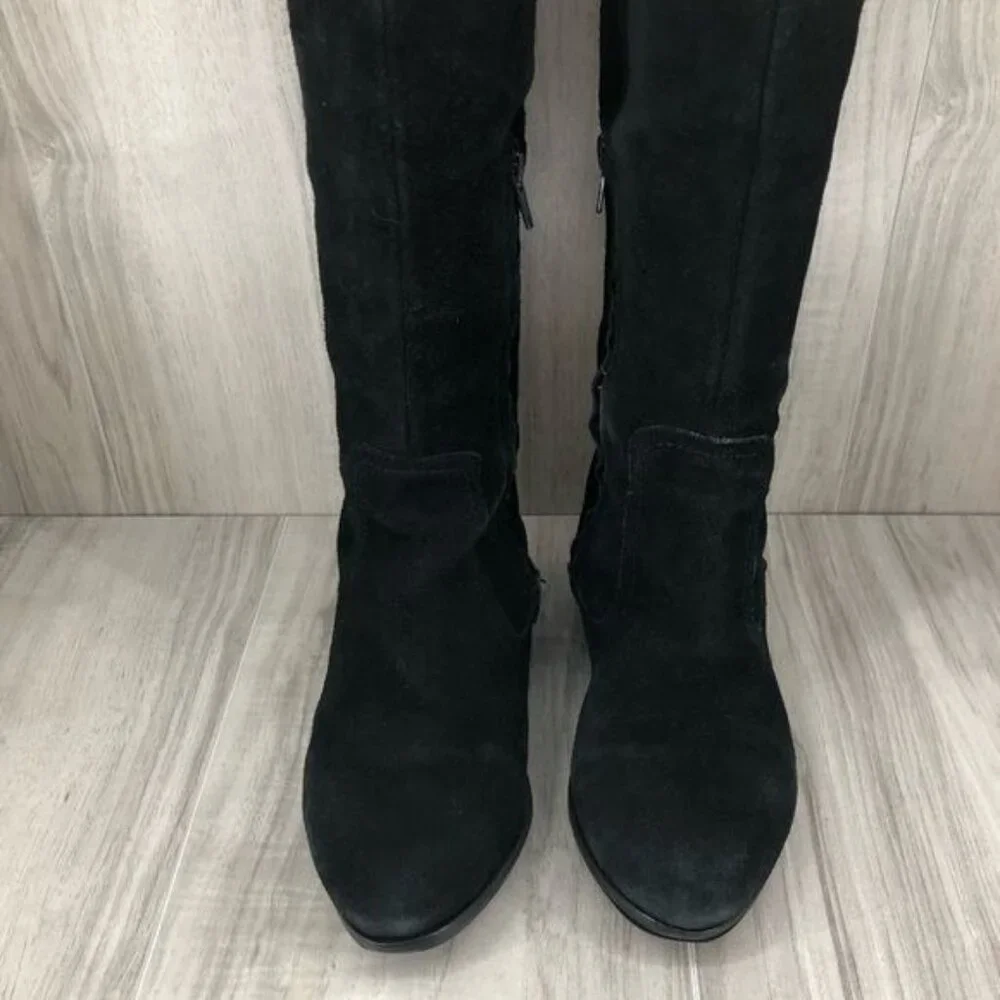 Plomo OTK Boots Women's EU 37 Black Suede Over The Knee